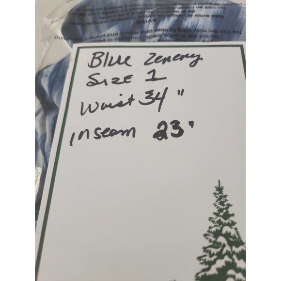 Chico's 1 by Zenergy Pants Sz Medium Crop Golf Neema Cargo Tie Dye Blue … - Picture 6 of 6